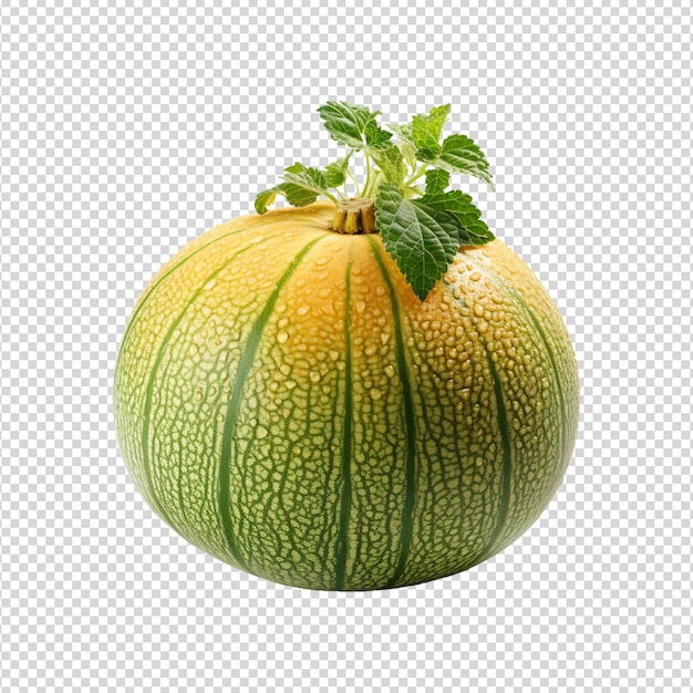 Melon galia isoliert auf durchsichtigem weißen hintergrund