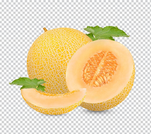 Melón con hojas separadas