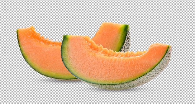 Melone auf weißem hintergrund