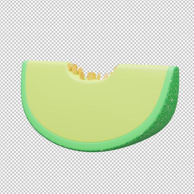 Melonenfrucht 3d-darstellung