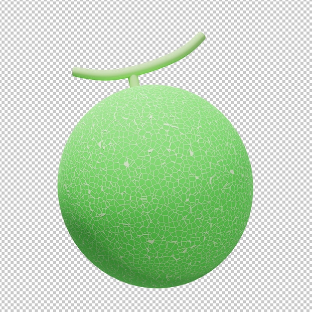 Melonenfrucht 3D-Darstellung