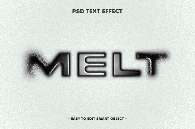 Melt editable text effect