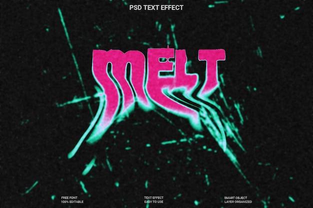 Melt Text Effect Poster