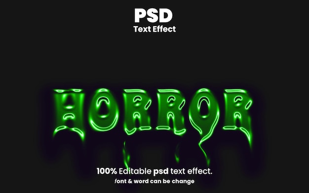 Melting Horror PSD-Text-Effekt