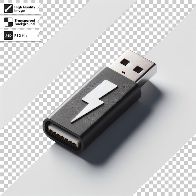 PSD memória flash psd usb em fundo transparente com camada de máscara editável