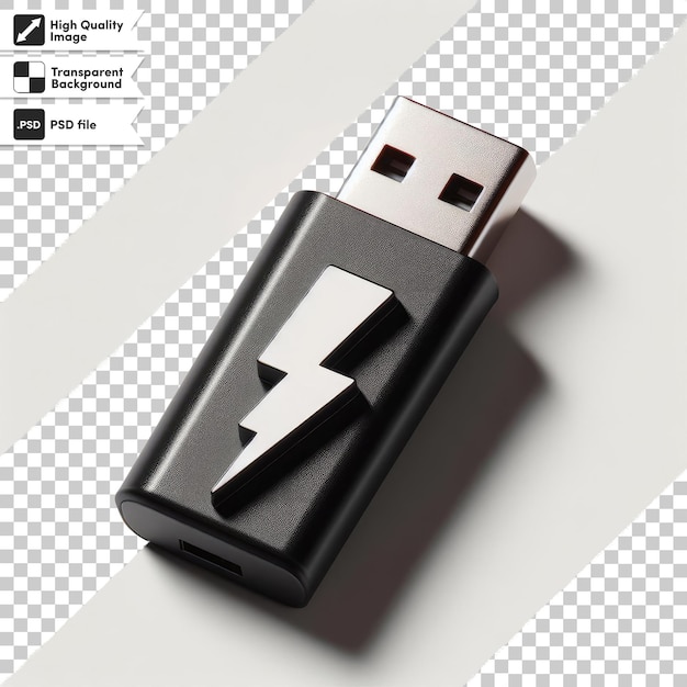 PSD memoria flash psd usb en fondo transparente con capa de máscara editable