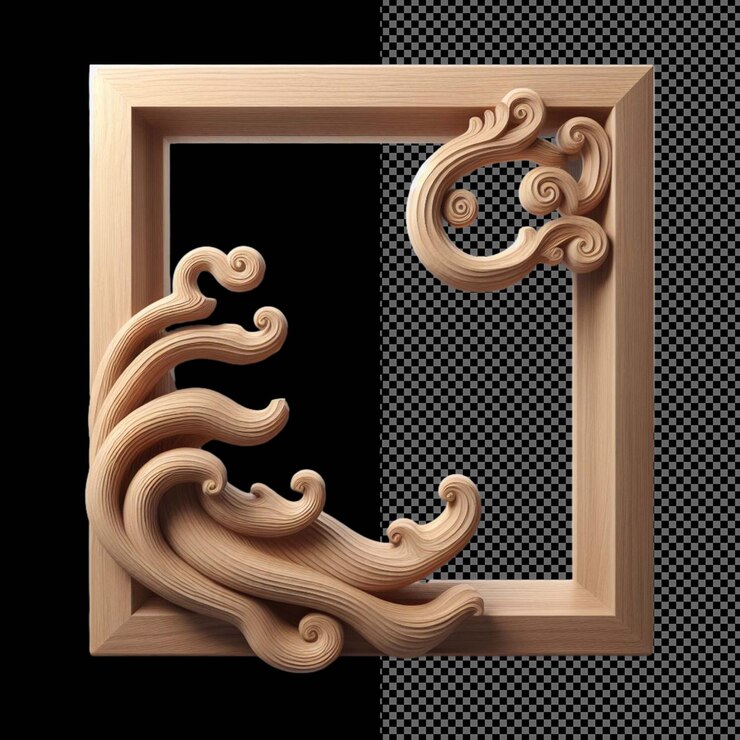 PSD memorie trasparenti cornice fotografica 3d su una tela trasparente