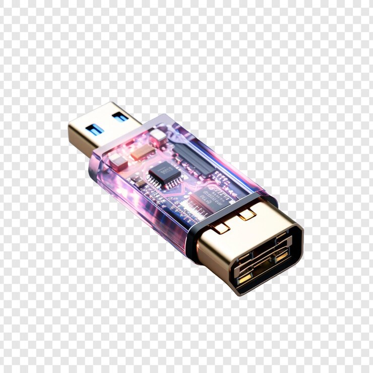 PSD memory stick isolated on transparent background