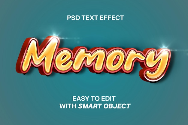 PSD memory-text-effekt einfach mit smart object zu bearbeiten