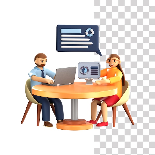 Meninas em 3D a mostrar resultados