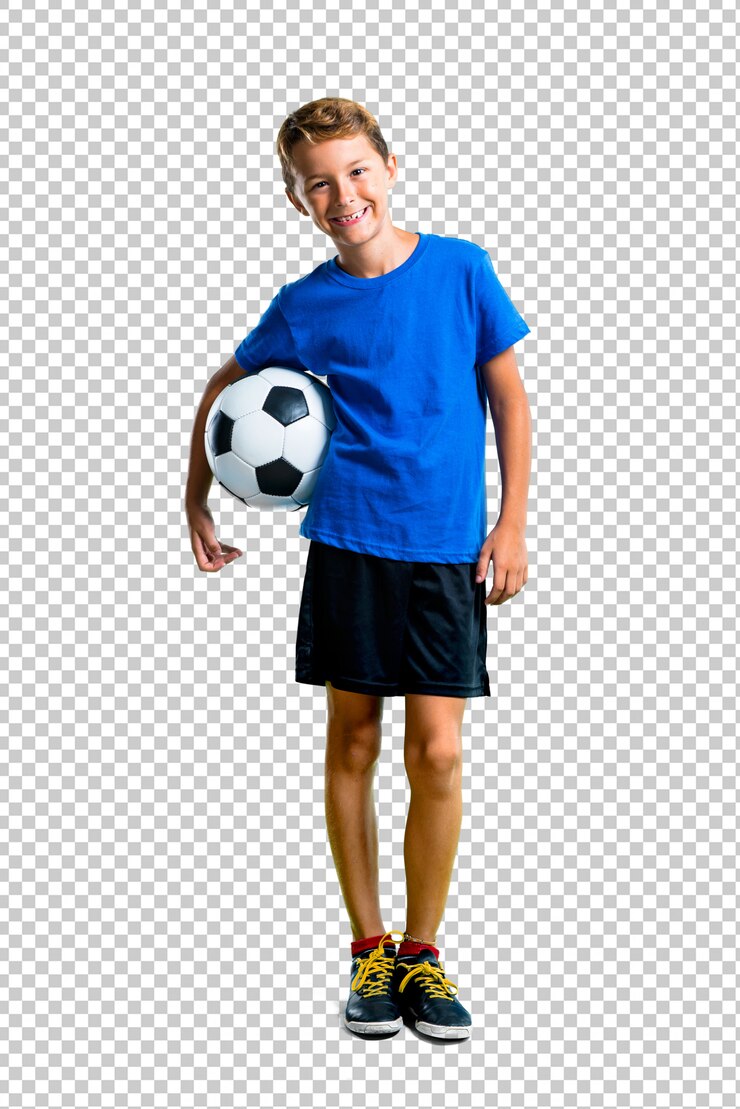 PSD menino, futebol jogando