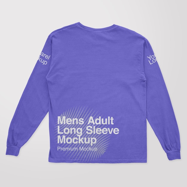 Mens Adult Longsleeve Back Mockup