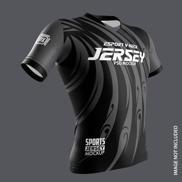 Mens esport v pescoço mockup front