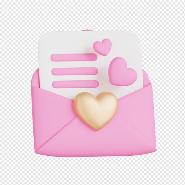 PSD mensagem de amor do dia dos namorados em 3d