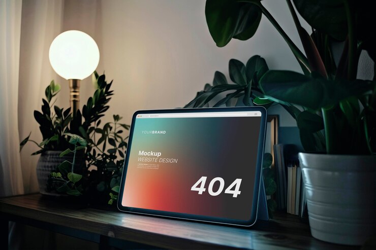 PSD mensagem de erro 404 no tablet