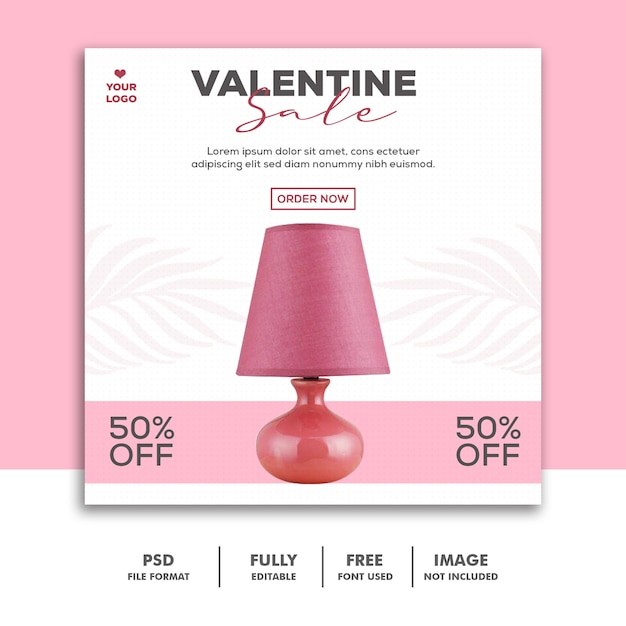 Mensaje de venta de san valentín para redes sociales