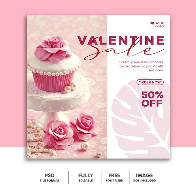 Mensaje de venta de san valentín para redes sociales