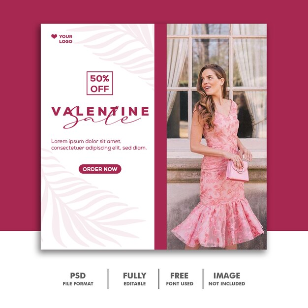 Mensaje de venta de san valentín para redes sociales