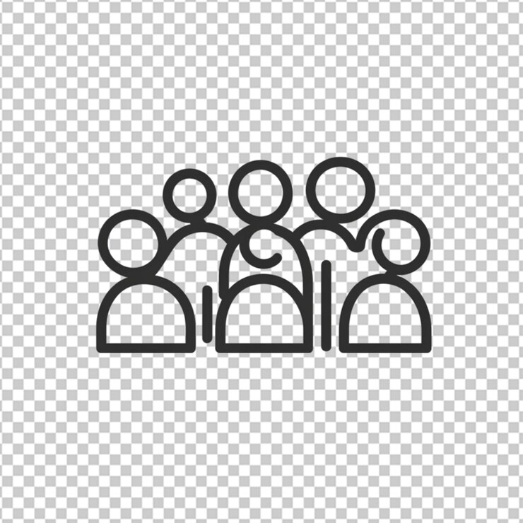 PSD menschenkommunikations-symbol im flachen stil menschenvektor-illustration auf weißem hintergrund partnerschaftsgeschäftskonzept