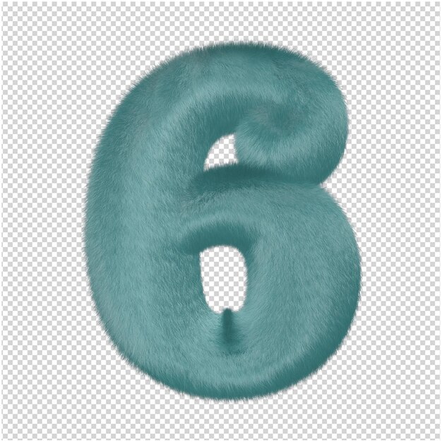Mentholpelz Nummer 3D-Rendering