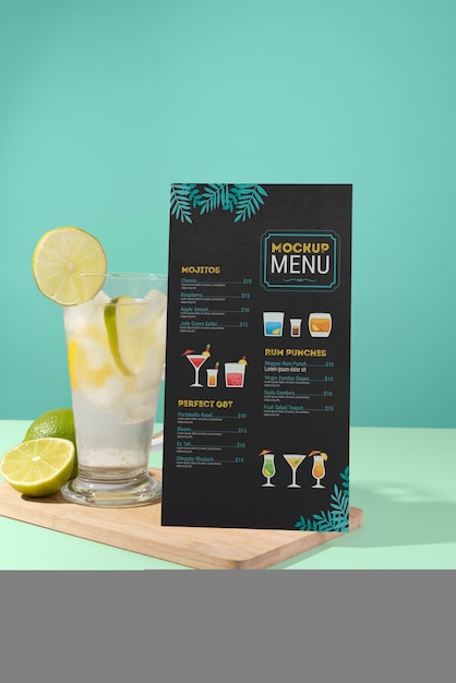 Menu estivo creativo con ingredienti