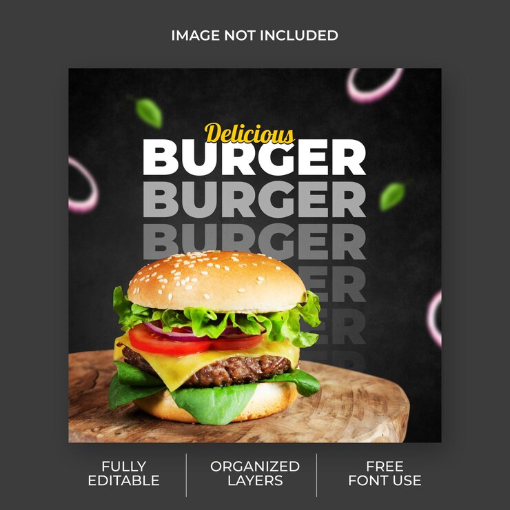 un menú para una hamburguesa llamada restaurante de hamburguesas