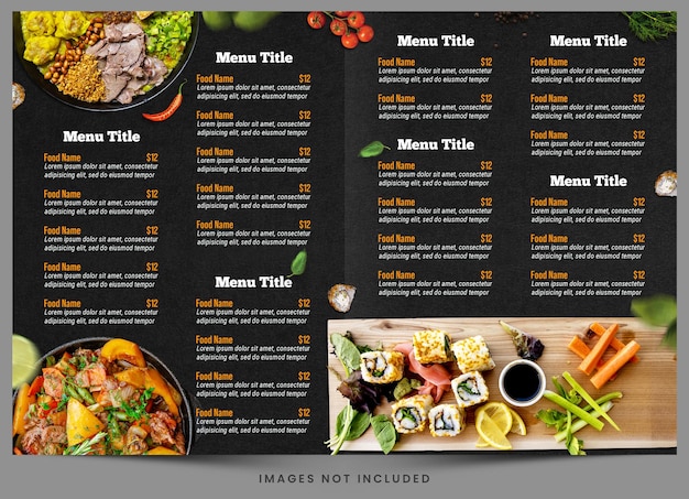 PSD un menu pour un restaurant japonais