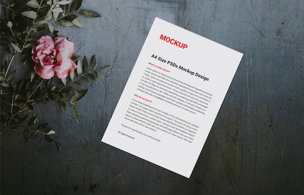 Menu premium poster opuscolo fattura cartaceo fax copertina flyer o carta libera file PSD Mockup