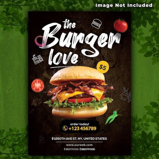 Des menus de hamburgers délicieux