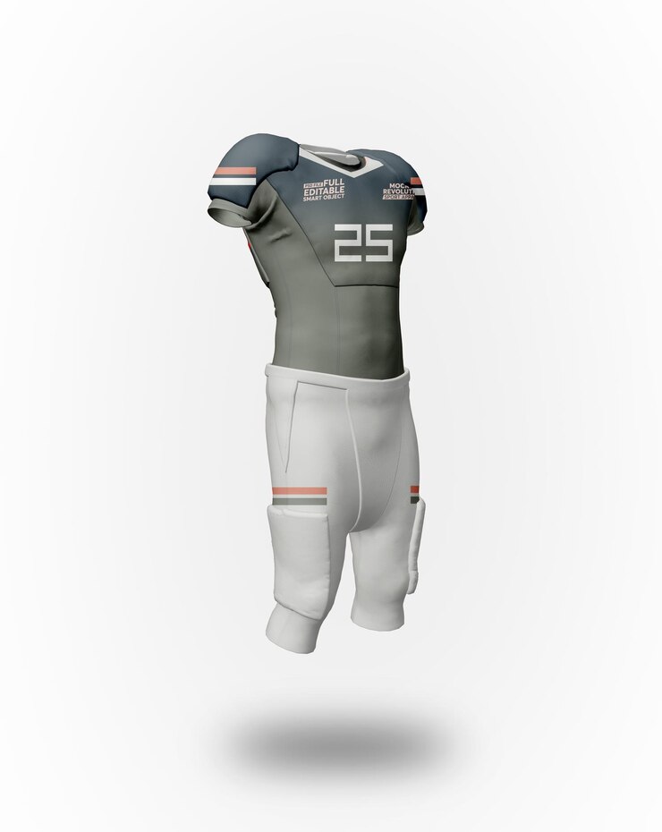 PSD merchandising mockup del campionato di football americano
