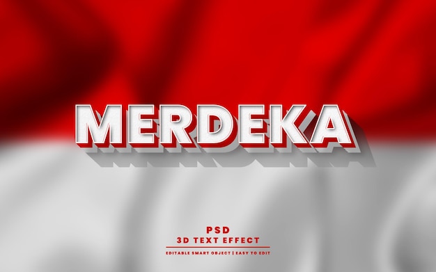 Merdeka estilo de efecto de texto 3d capa editable psdmerdeka estilo de efecto de texto 3d capa editable psd
