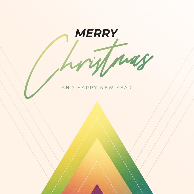 PSD merry christmas greeting flyer template