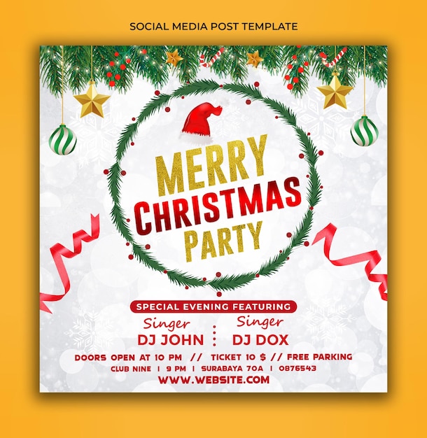 Merry christmas party flyer