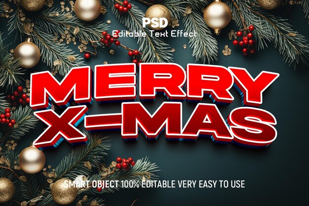 Merry Xmas Text Effect
