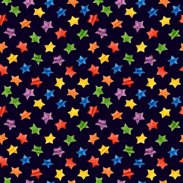 PSD mês do orgulho lgbt padrão perfeito arte lgbtq arco-íris aquarela clipart com estrelas