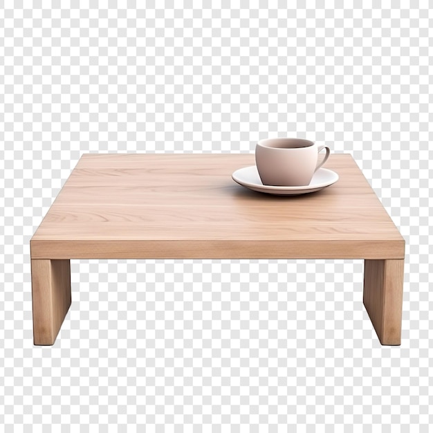 Mesa de café aislada sobre un fondo transparente