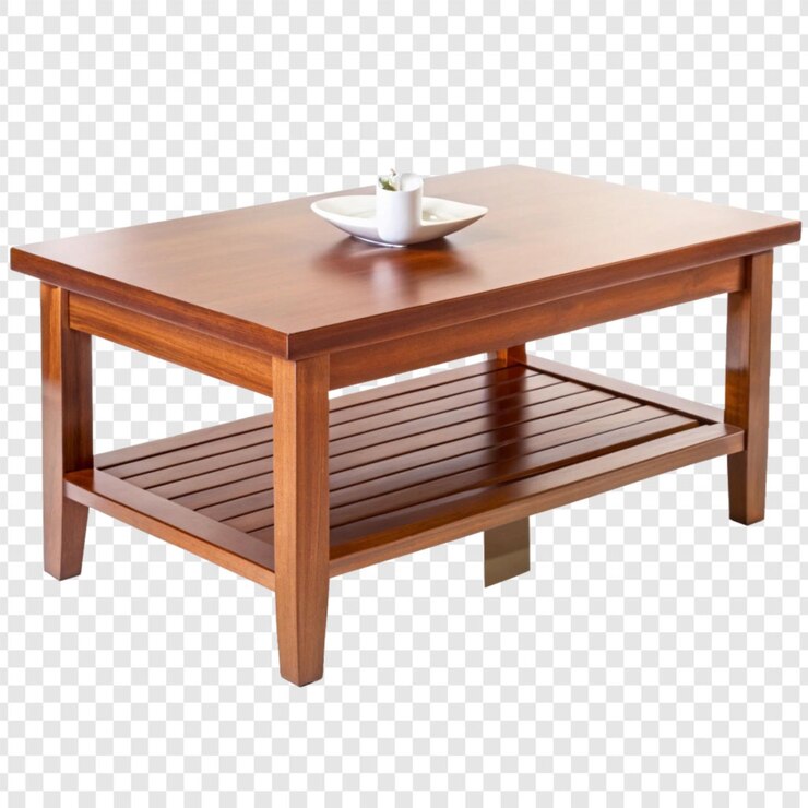 PSD mesa de café aislada sobre un fondo transparente