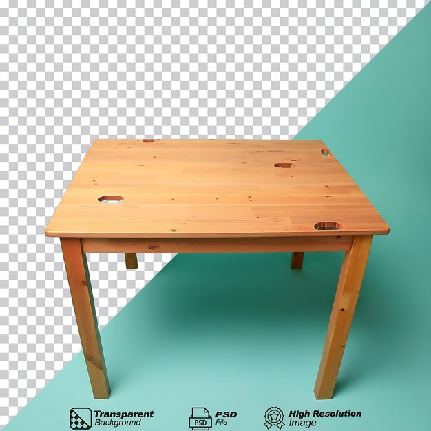 Mesa de cocina aislada sobre un fondo transparente