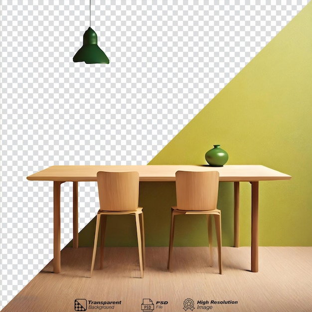 Mesa de cocina aislada sobre un fondo transparente