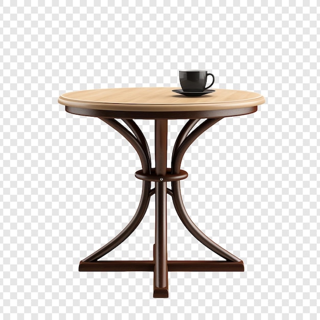 PSD mesa de café isolada em fundo transparente