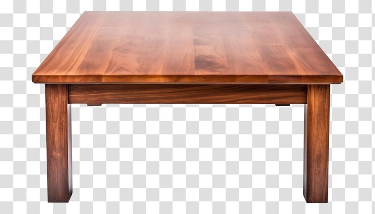 PSD mesa de madeira isolada em fundo transparente png psd