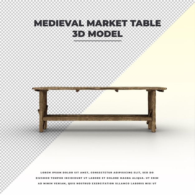 Mesa de mercado medieval