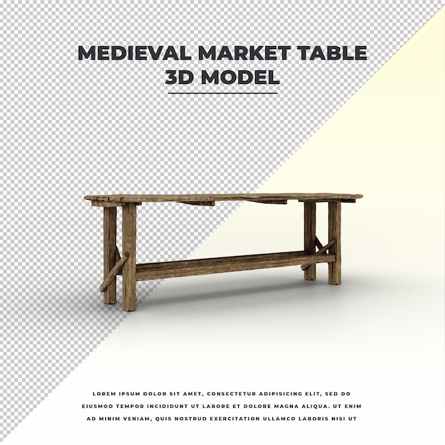 Mesa de mercado medieval