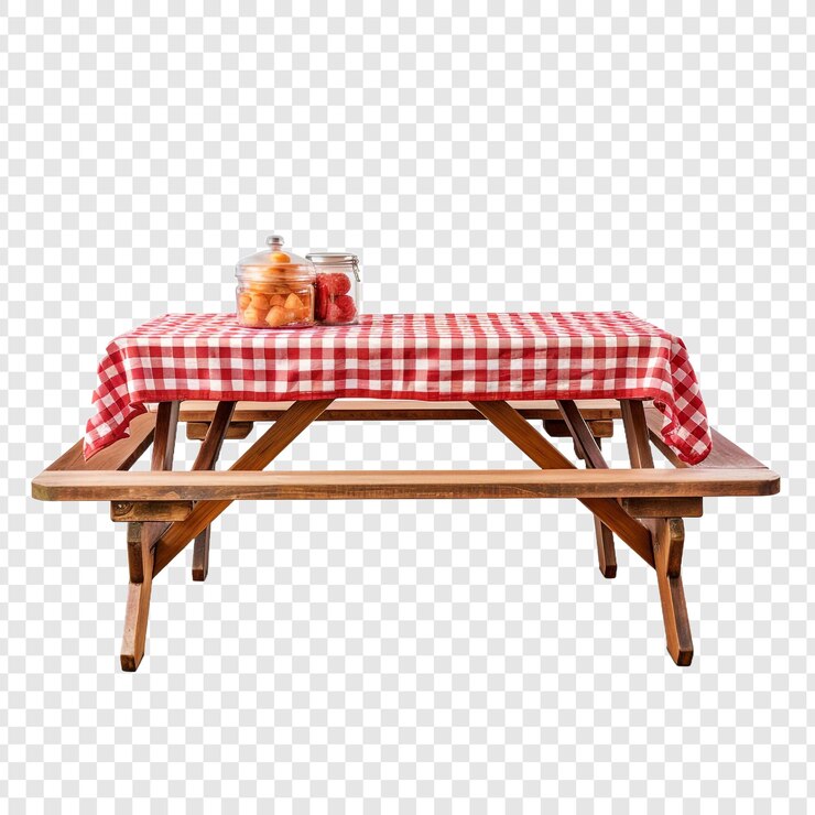 PSD mesa de piquenique isolada em fundo transparente