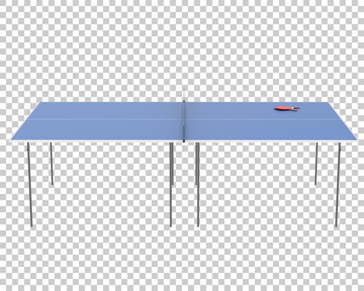 PSD mesa de tênis na ilustração de renderização 3d de fundo transparente