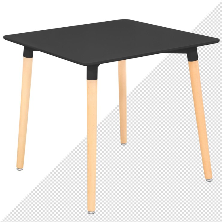 Mesa de diseño moderno. Aislado del fondo. Vista desde diferentes lados