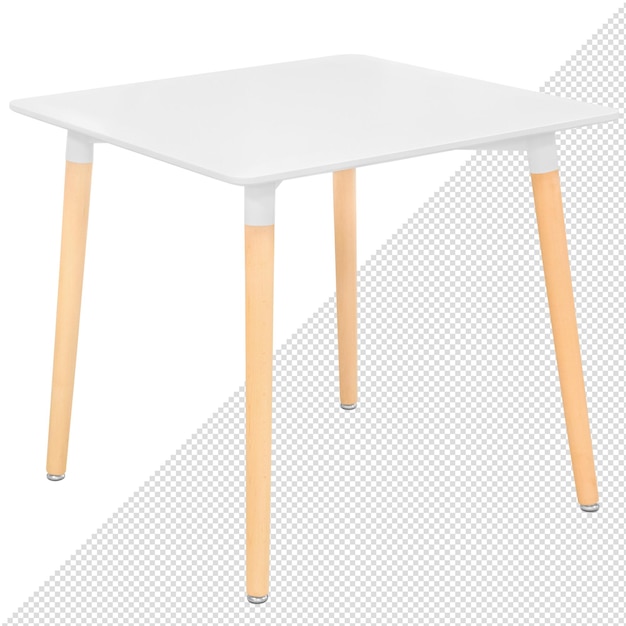 Mesa de diseño moderno. Aislado del fondo. Vista desde diferentes lados