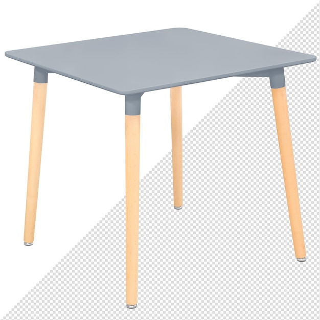 Mesa de diseño moderno. Aislado del fondo. Vista desde diferentes lados