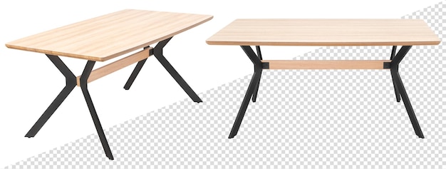 Mesa de diseño moderno con patas de metal. Aislado del fondo. elemento interior