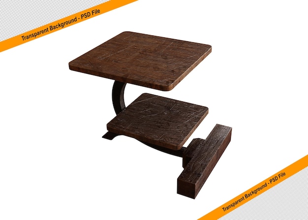 PSD mesa estilizada diseño 3d